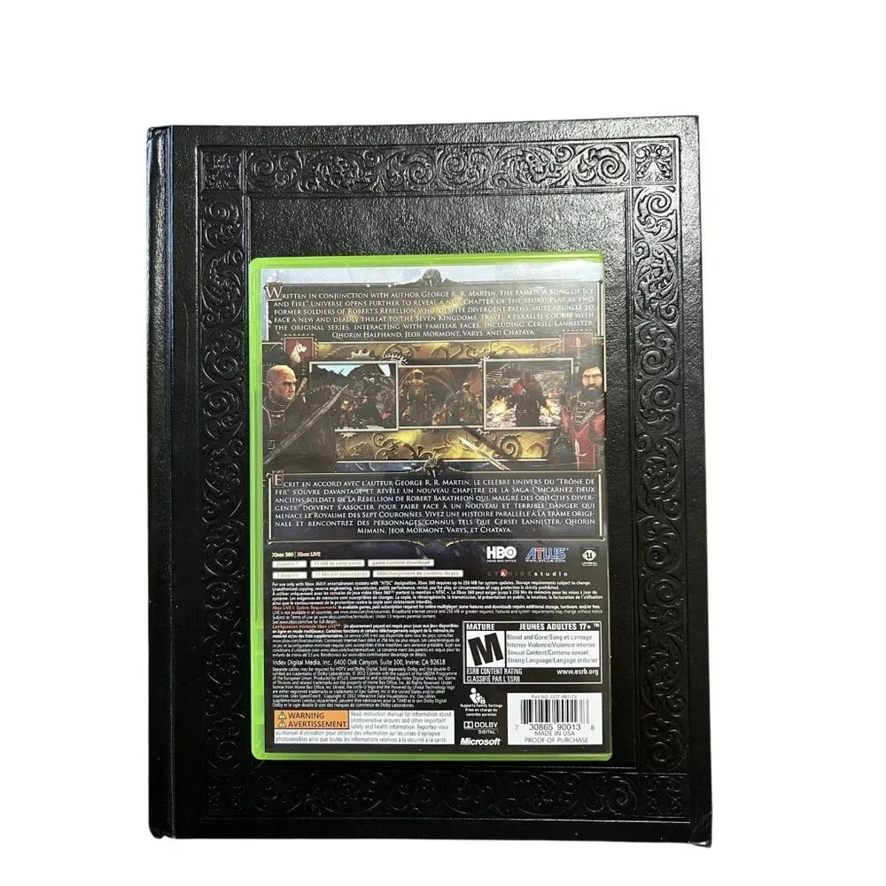 Game of Thrones (Xbox 360) - Complete -‎ CLEAN With Visuals Book